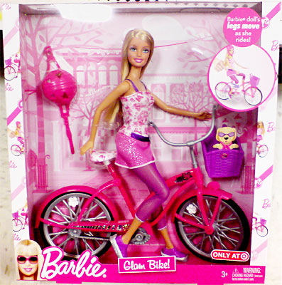 barbie bike set