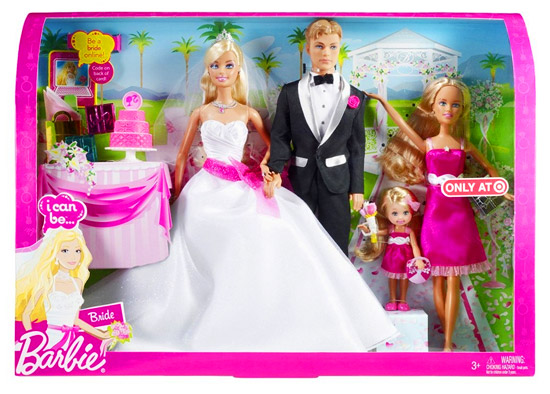 barbie and ken bride and groom set
